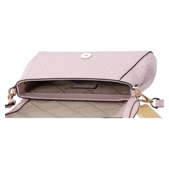 Michael Kors Jet Set Medium Convertible Pouchette Crossbody Light Powder Blush - Picture 8 of 8